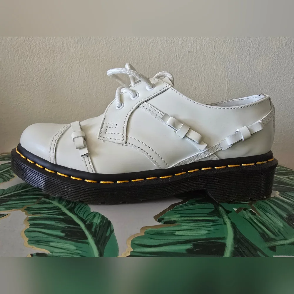 Dr. Martens White Leather Oxfords - Picture 3 of 6